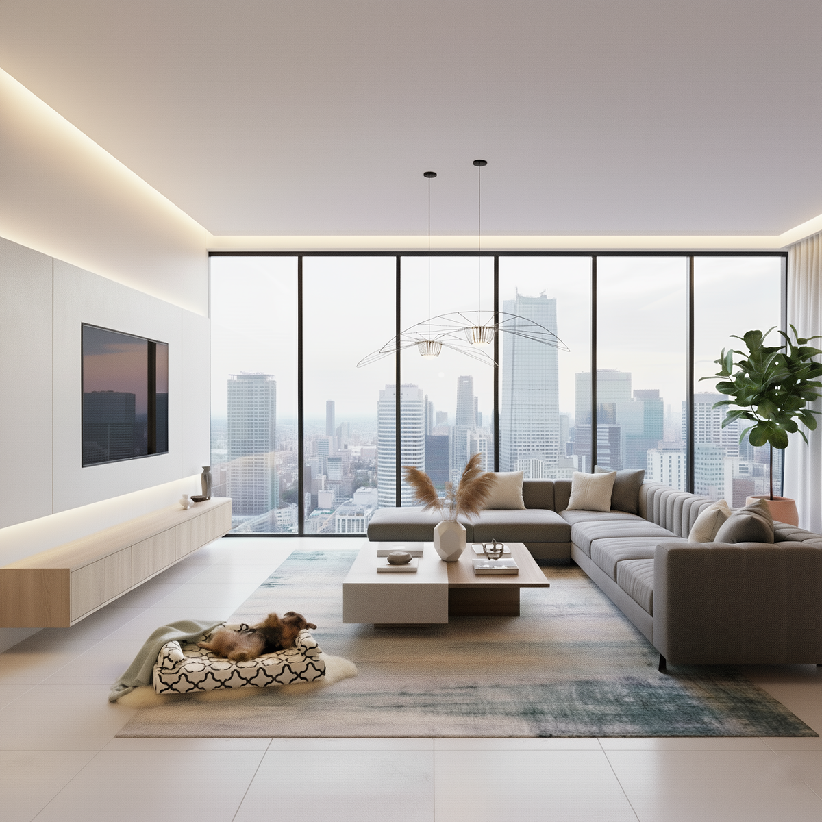 モダンなリビングに馴染む犬用ベッド｜犬のベッド：アンベルソ