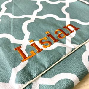 ネーム刺繡：ララ（ミントグリーン）｜犬のベッド：アンベルソ
