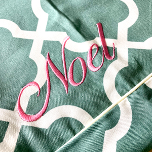 ネーム刺繡：ララ（ミントグリーン）｜犬のベッド：アンベルソ