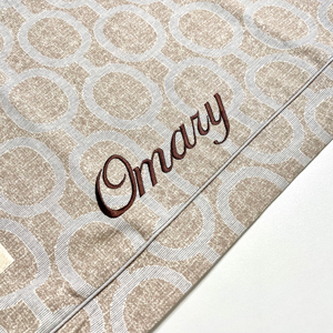 ネーム刺繡：エルモ（アクアグレー）｜犬のベッド：アンベルソ