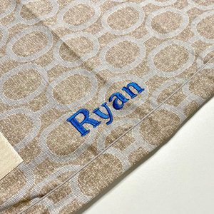 ネーム刺繡：エルモ（アクアグレー）｜犬のベッド：アンベルソ