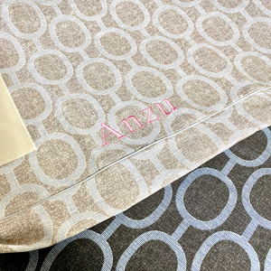 ネーム刺繡：エルモ（アクアグレー）｜犬のベッド：アンベルソ