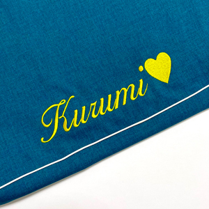 ネーム刺繍：ノーラ（ターコイズ）｜犬のベッド：アンベルソ