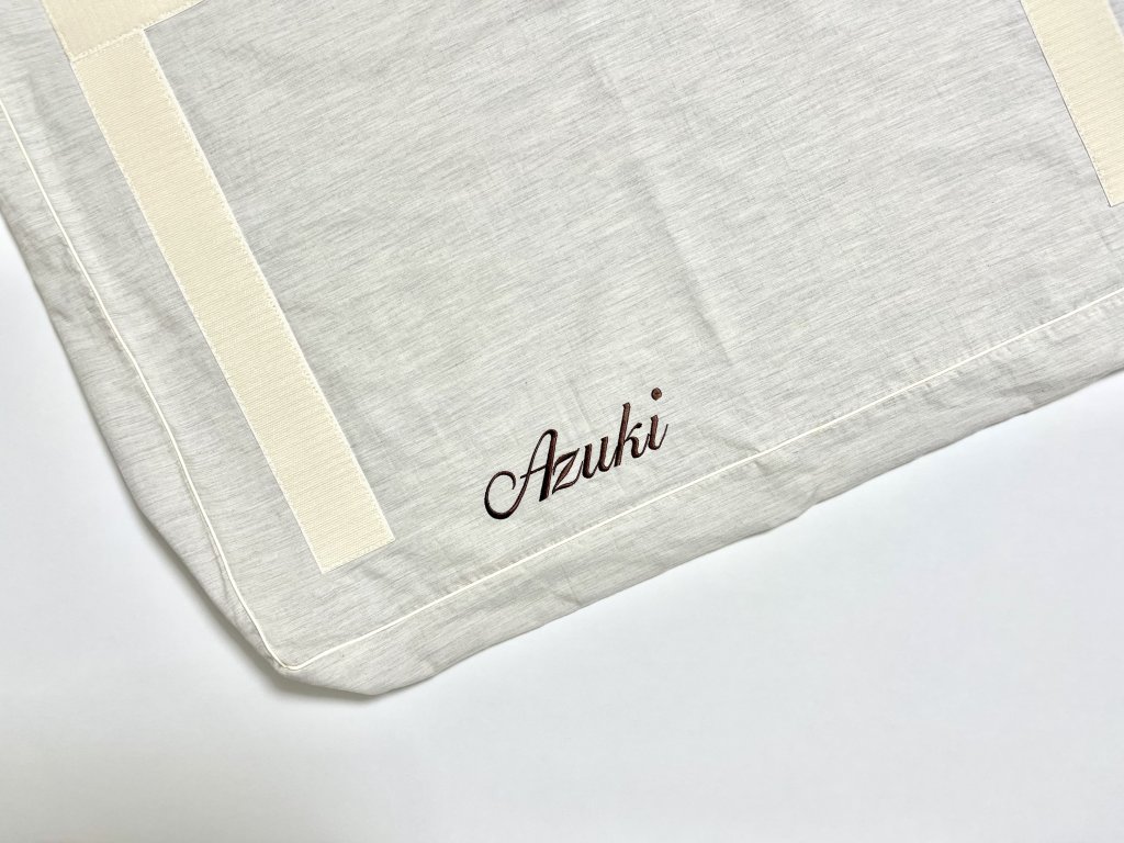 ネーム刺繍：オーガニック・シャンブレー（オートミール）｜犬のベッド：アンベルソ